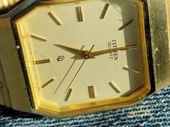 Vintage citizen quartz gold plated watch