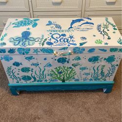 Hand Painted Chest/ Trunk