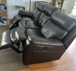 Recliner Brown Leather Sofa