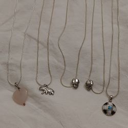 Silver Necklaces With Pendants