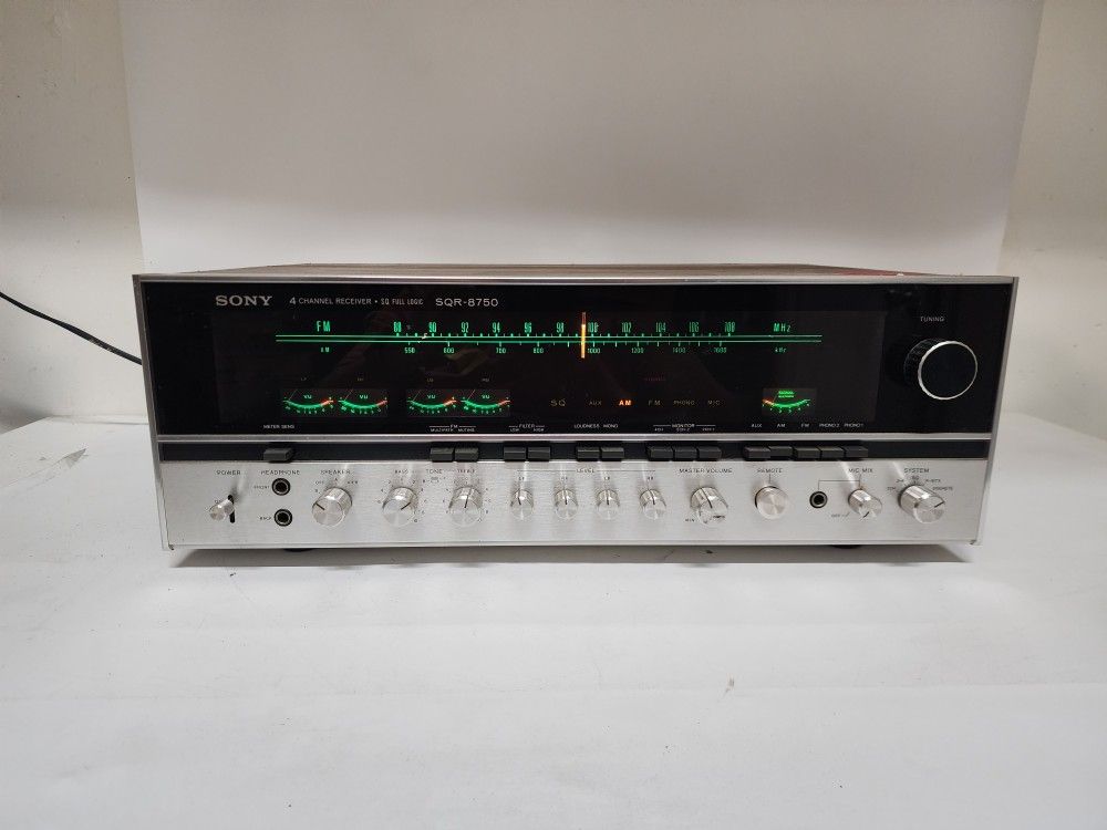 Vintage 1970s SONY SQR-8750 ~ 4-Channel Quadrophonic Receiver ~ Working