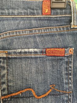 7 FOR ALL MANKIND Denim Blue Jeans Boot Cut Size 25 Pants Style U075080U-080U