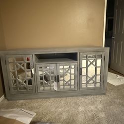 Media Console for TV with Storage Shelves