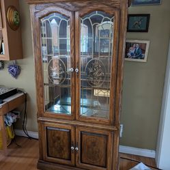 Free Armoire, Glass Shelves, Panels And Lights