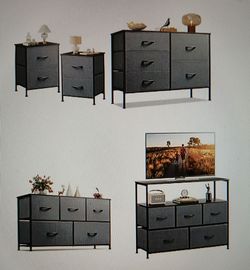 5 piece Set of Storage Dressers