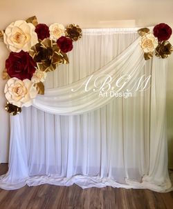 Flores de papel • Paper flowers • Flores de papel grandes • Rosas • Paper Flowers Backdrop • Set of flowers