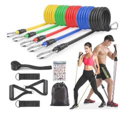 Resistance Bands Set, Exercise Bands for Workout, Loop Bands Resistance Tube for Fitness Men Women Training Yoga Pilates