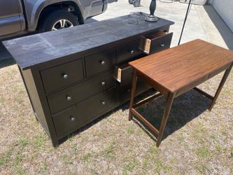 Desk, dresser, nightstands