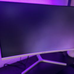 Curved Gaming Monitors (Set Of 2) White