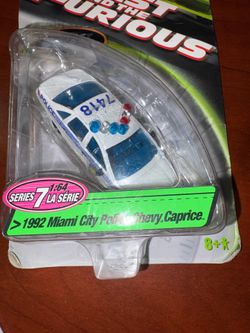 Racing champions too fast two furious 1992 Miami city police Chevy caprice series 7 guy cast car brand new inbox