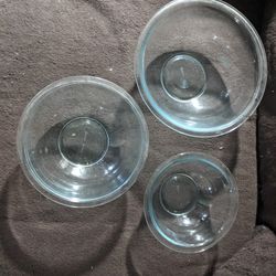 3 Vintage Glass Bowls