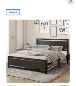 Metal bed frame size queen