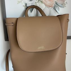 Ralph Lauren Leather Backpack — New 🎒