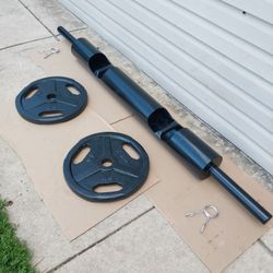 HEAVY DUTY STRONGMAN LOG BAR, 2(45LBS ,CLIPS