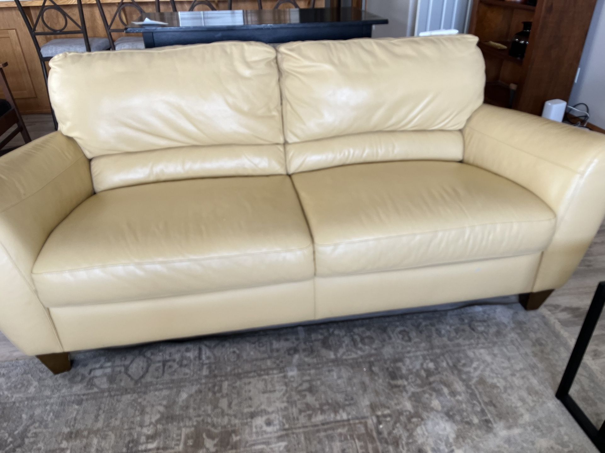 Macy's Leather Sofa and Recliner
