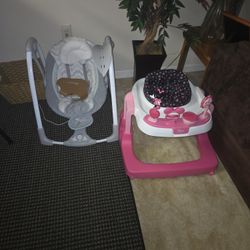 baby girl walker bouncer seat and swing