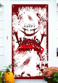 Happy Halloween Spooky Door Cover Banner