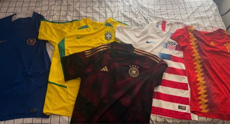 Soccer Jersey Bundle – 5 National & Club Kits