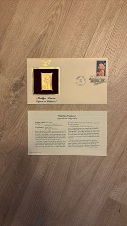 Marilyn Monroe First Day Cover with Metal Stamp Plate, 1995