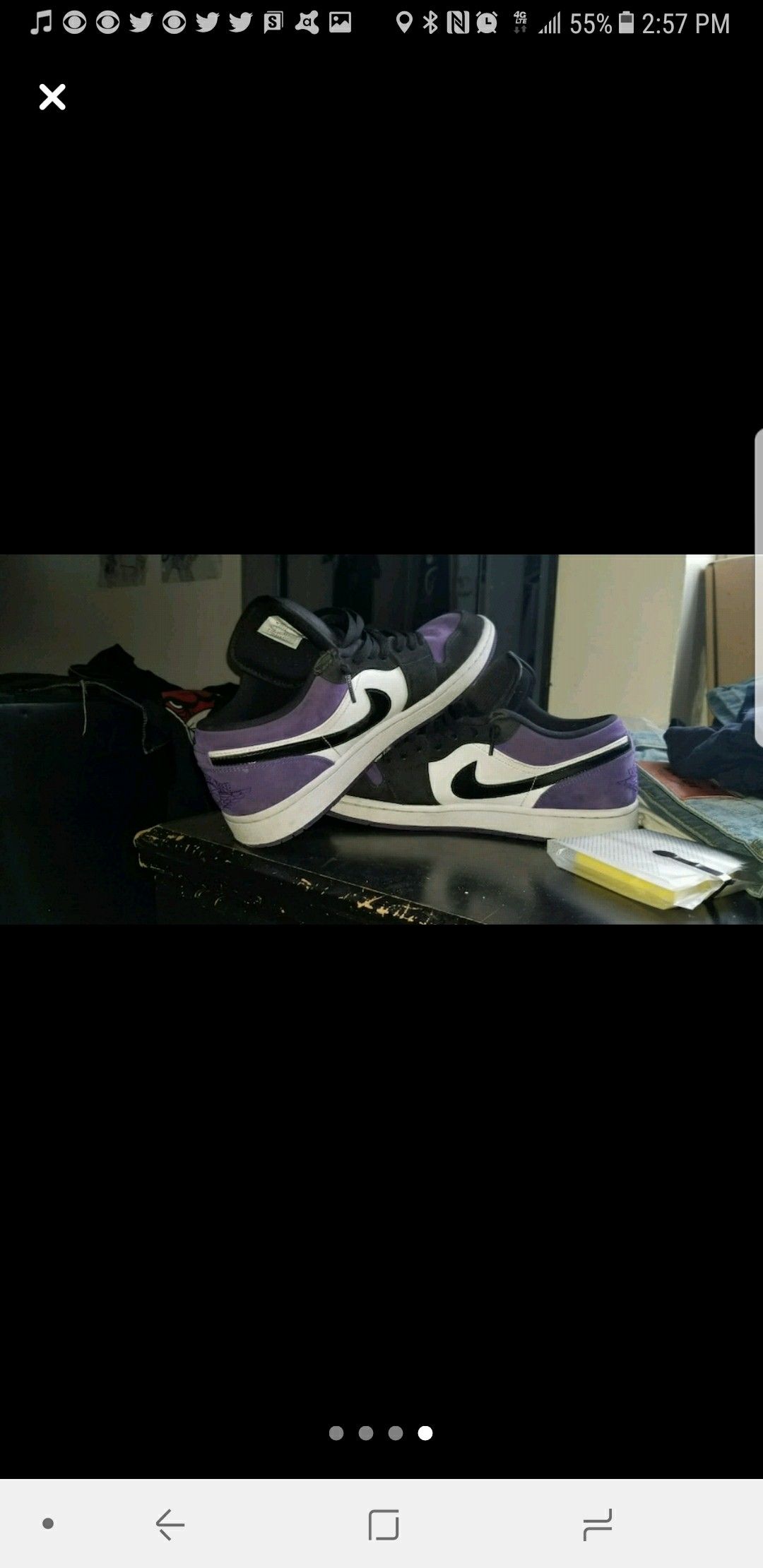 Jordan 1 court purple low