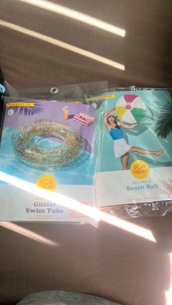 Beach ball and glitter tube