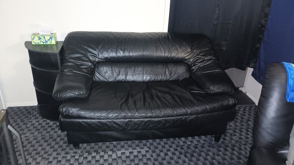 Black Leather Couch