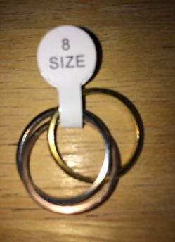 Anillo 3 pic oro laminado