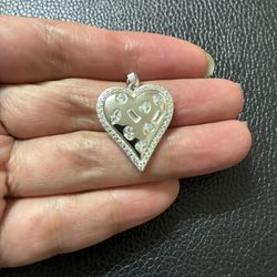 925 Sterling Silver Heart Pendant 