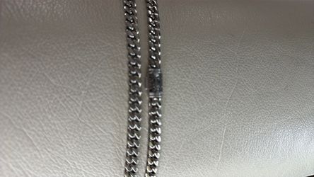 Men’s GLD Cuban link 18k white gold necklace