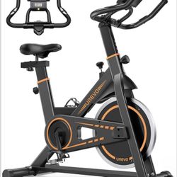 Urevo Indoor Stationary Bike, Exercise Bike Training Bike, Home Fitness Bikes, Cardio Training Bike, Black, UREVO U6, Urevo UR9SB0010, L