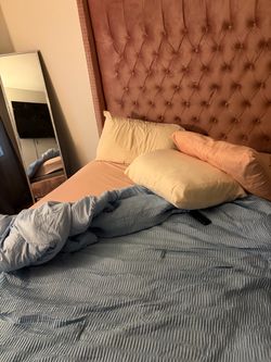 Queen size bed frame + mattress (if wanted)