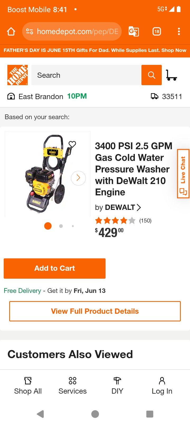 DeWalt Pressure Washer