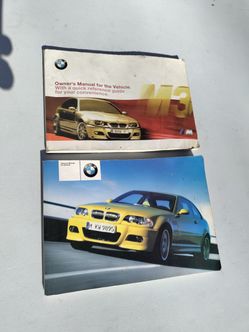 01 To 06 BMW M3 Owners Manuals *Excellent Condition*