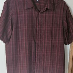 XL MENS GEORGE  RED DRESS SHIRT 