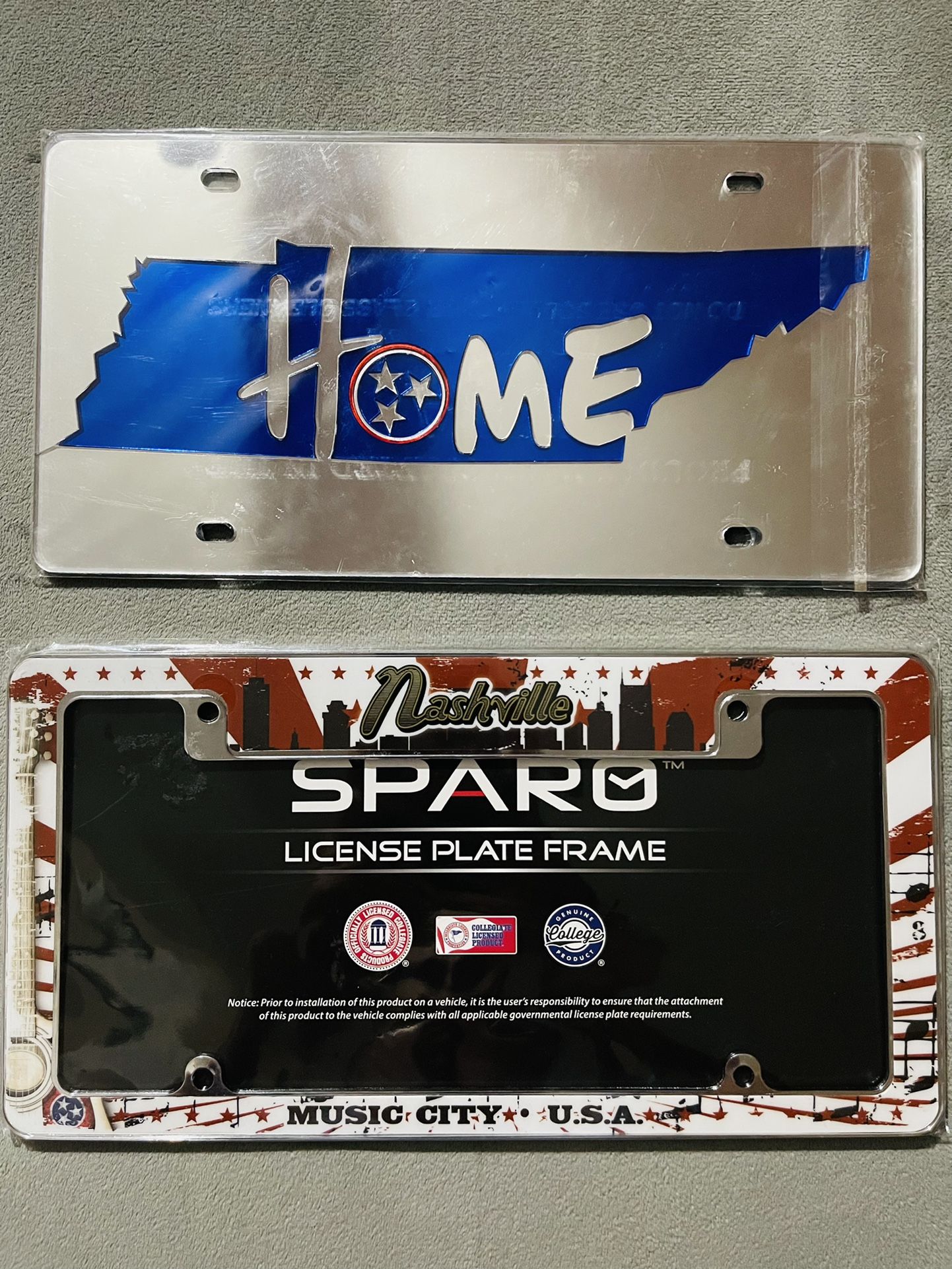 Tennessee State Flag License Plate, New still in plastic.