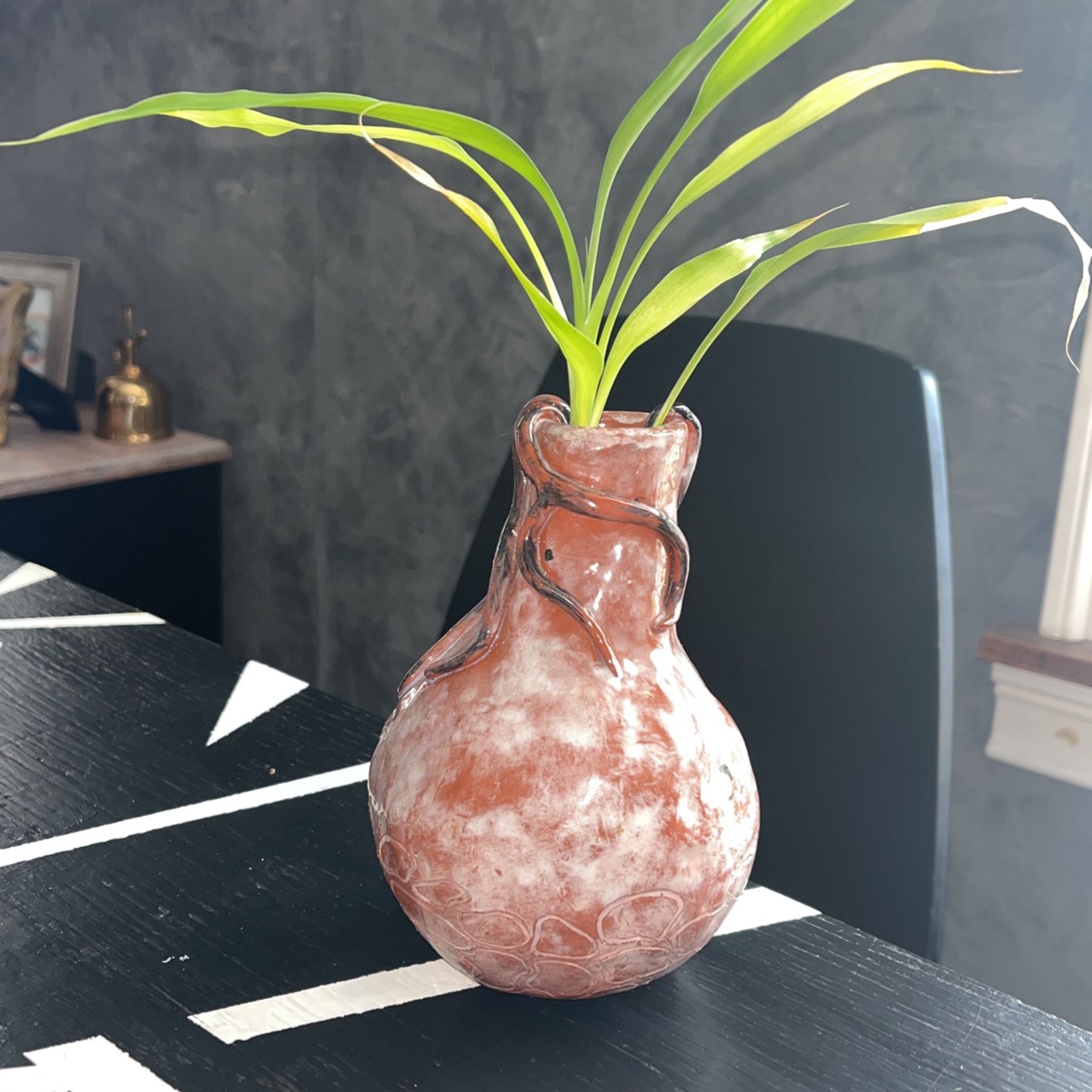 Ceramic Vase With Bamboo Plant 