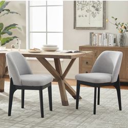 Two wooden dining chairs, upholstered chairs with rubber wood legs and seats  Padding, kitchen chairs for restaurant, kitchen, living room  Be