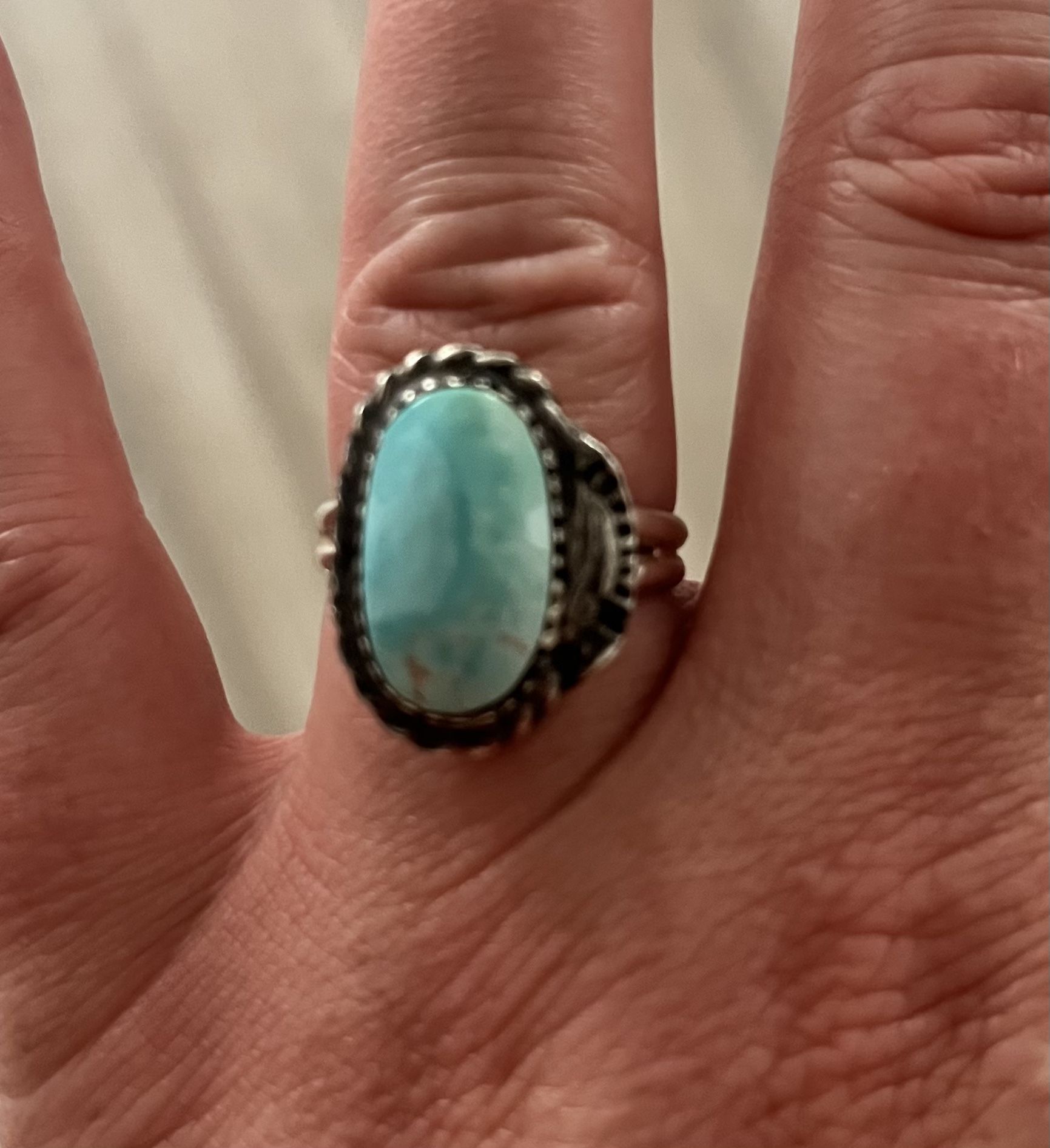 Vintage Sterling and Turquoise Ring