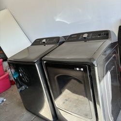 Samsung, washer and dryer(black)