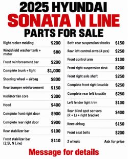 Hyundai sonata parts