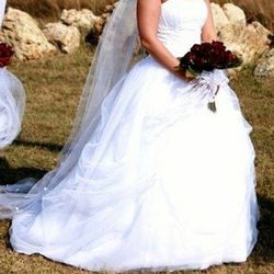Gorgeous white strapless ball wedding gown Thumbnail