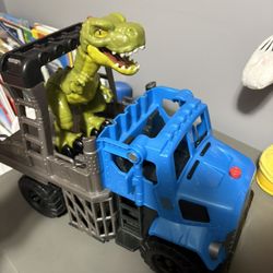 Imaginext Jurassic World Dominion Break Out Dino Hauler Vehicle & T. Rex Dinosaur