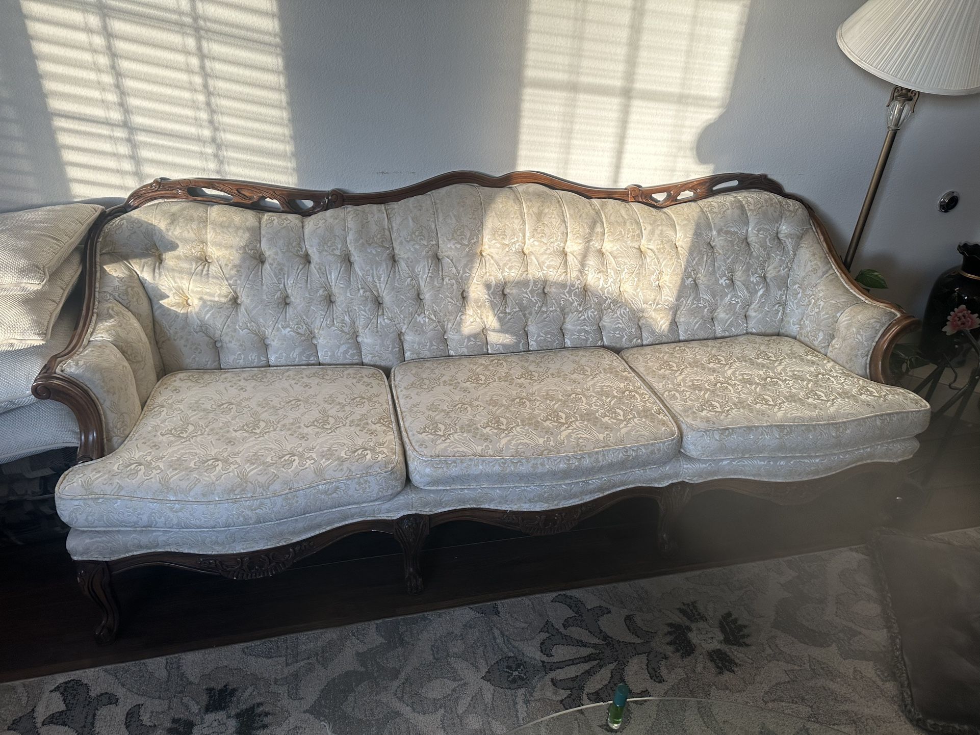 Full Set - Antique Couch, Loveseat, And Two Chairs. Sahara/Durango