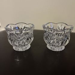 Princess House 24% Lead Crystal Votive Holders 2 Pieces