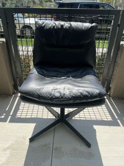 FREE Black Leather Adjustable Accent Chair