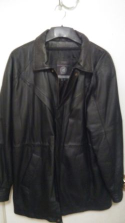 Black real leather jacket