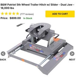 B&W 5th Wheel Sliding Hitch