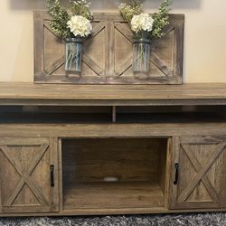 TV Credenza With Wall Hanging