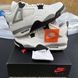 Nike Jordan 4 Cement Size 10 Men’s New Retail !! Fathers Day Gift 