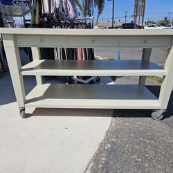 Rolling Display Console Table Desk